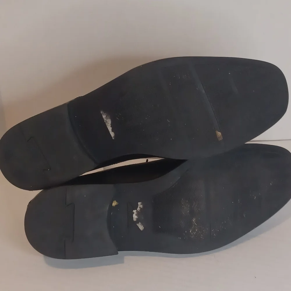 Clarks Collection Men's Cap Toe Oxford Tie Dress Shoes Size 11.5 Leather Black‎